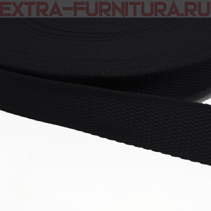 Стропа шир.30мм, цв. черный, уп.50м, пл. 11,7 гр/м