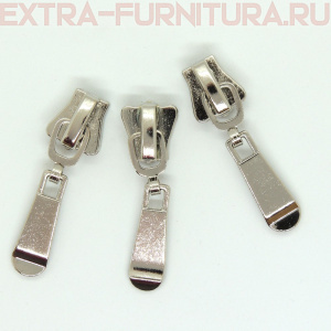 Бегунок декоративный автомат ТР8 никель (Р-41) КОРОНА (уп.25шт)