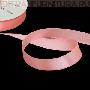 Лента атласная 12 мм цв. 049 розовый рул. 27,42м