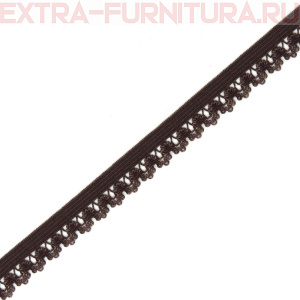 Резинка ажурная 12мм, арт.TBY-304 цв.коричневый (уп.100м)