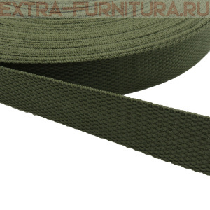 Стропа шир.25мм, цв.320 олива, уп.50м, пл. 9,8 гр/м *
