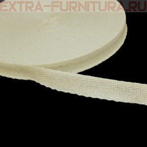 Лента киперная х/б 15 мм, цв.суровый, уп.50м, 13уп./130уп.  (пл.2,6 г/м)