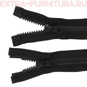 Молния Трактор Т5 2 замка, дл.70 см, цв.черный, усил. звено (кл.А)