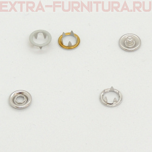 Кнопка рубашечная 9,5мм кольцо, цв.521 светло-серый матовый (уп.1440шт) Buttoni