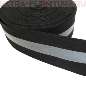 Стропа светоотражающая TBY отр.R200-280 шир.50мм, арт.SV.ST50b цв. черный уп.50м