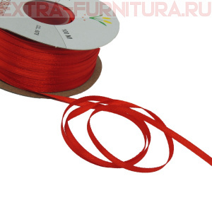 Лента атласная  3 мм  цв.078 алый рул.100м