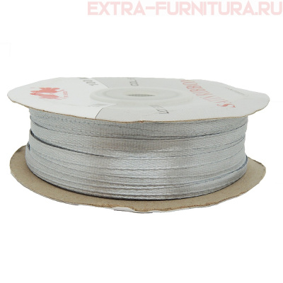 Лента атласная  3 мм  цв.179 серый рул.100м