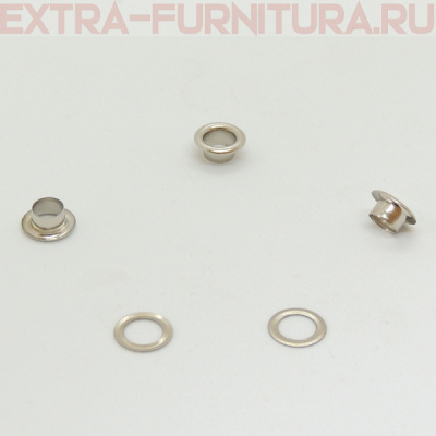 Люверсы 5 мм, (8,4*4 mm, h=3,7 mm.), никель (уп.1000шт) M