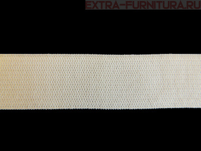 Резинка вязаная, 50мм (+/-3мм), цв.белый кор.500м Б