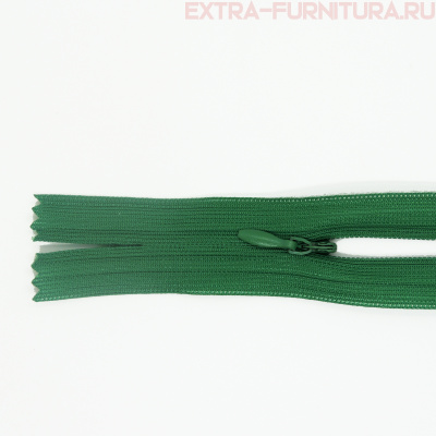 Молния потайная  № 3, 20 см, цв. 258 зеленый п/э пл.9,3 гр/м