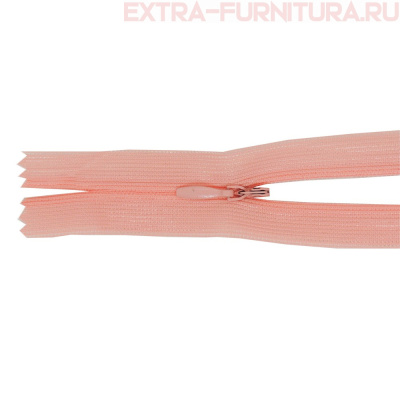 Молния потайная № 3, 50 см, цв. 151 персик п/э пл.9,3 гр/м