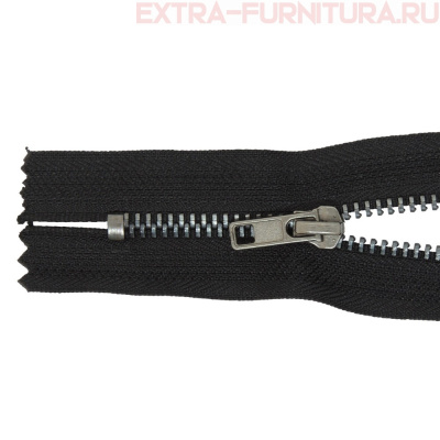 Молния джинсовая № 4, 12 см, черный оксид, цв.322 черный 
