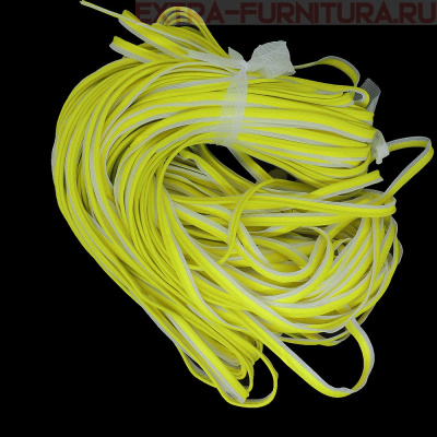 Кант светоотражающий М04 1202 диам. 4 мм, шир. 10 мм, 100CD, цв. 229 неон-лимон (уп. 100м)