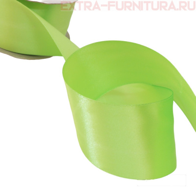 Лента атласная 50 мм цв.128 салатовый рул.27,42м