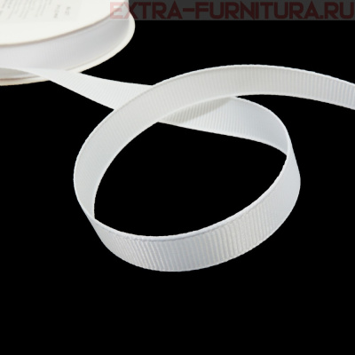  Лента репсовая IDEAL шир. 12 мм цв.029 белый, уп.27,42м